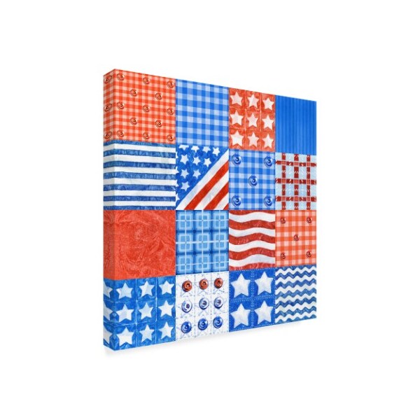 Geraldine Aikman 'Usa Quilt' Canvas Art,14x14